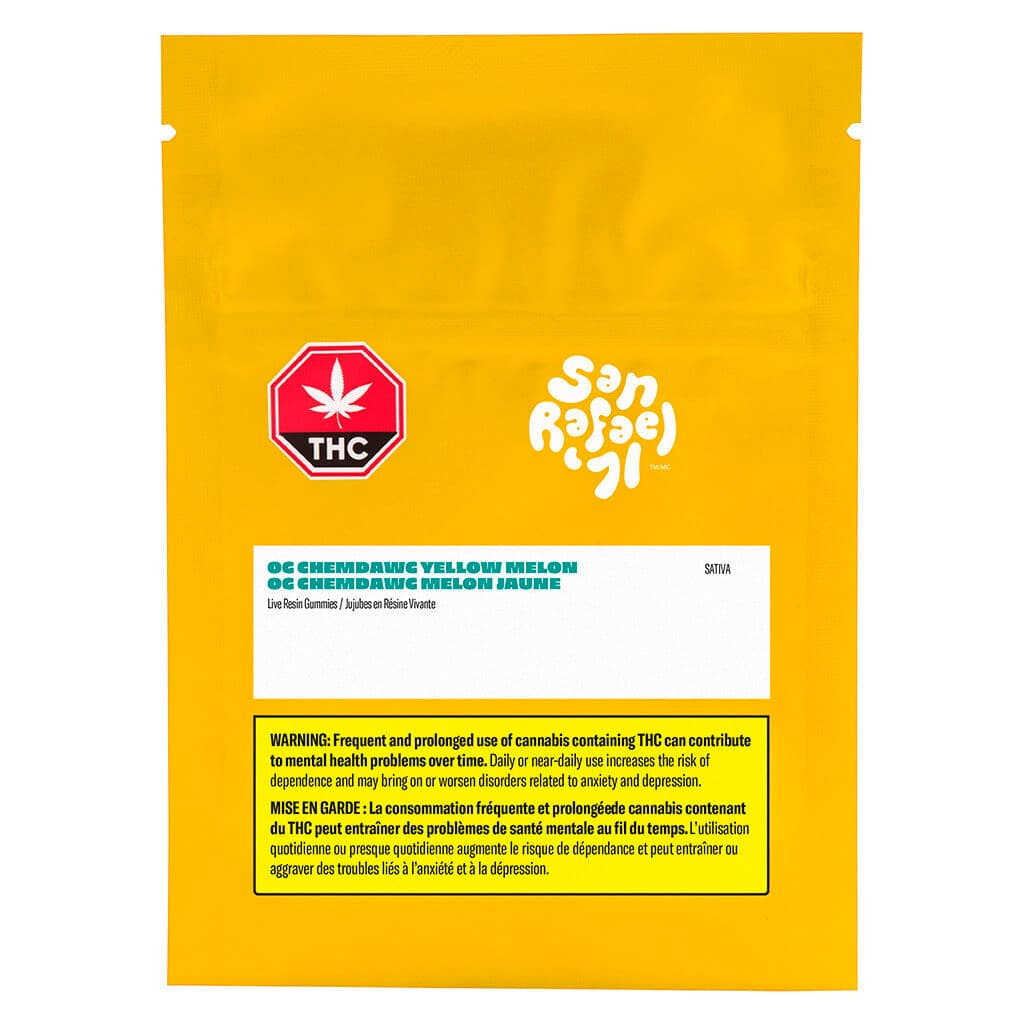 San Rafael '71 - OG Chemdawg Yellow Melon Live Resin Soft Chews - Sativa - 4 Pack