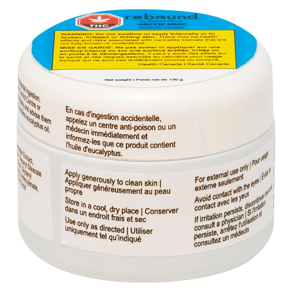 Rebound by Stewart Farms - Arctic Heat Muscle Cream - Hybrid - 120g
