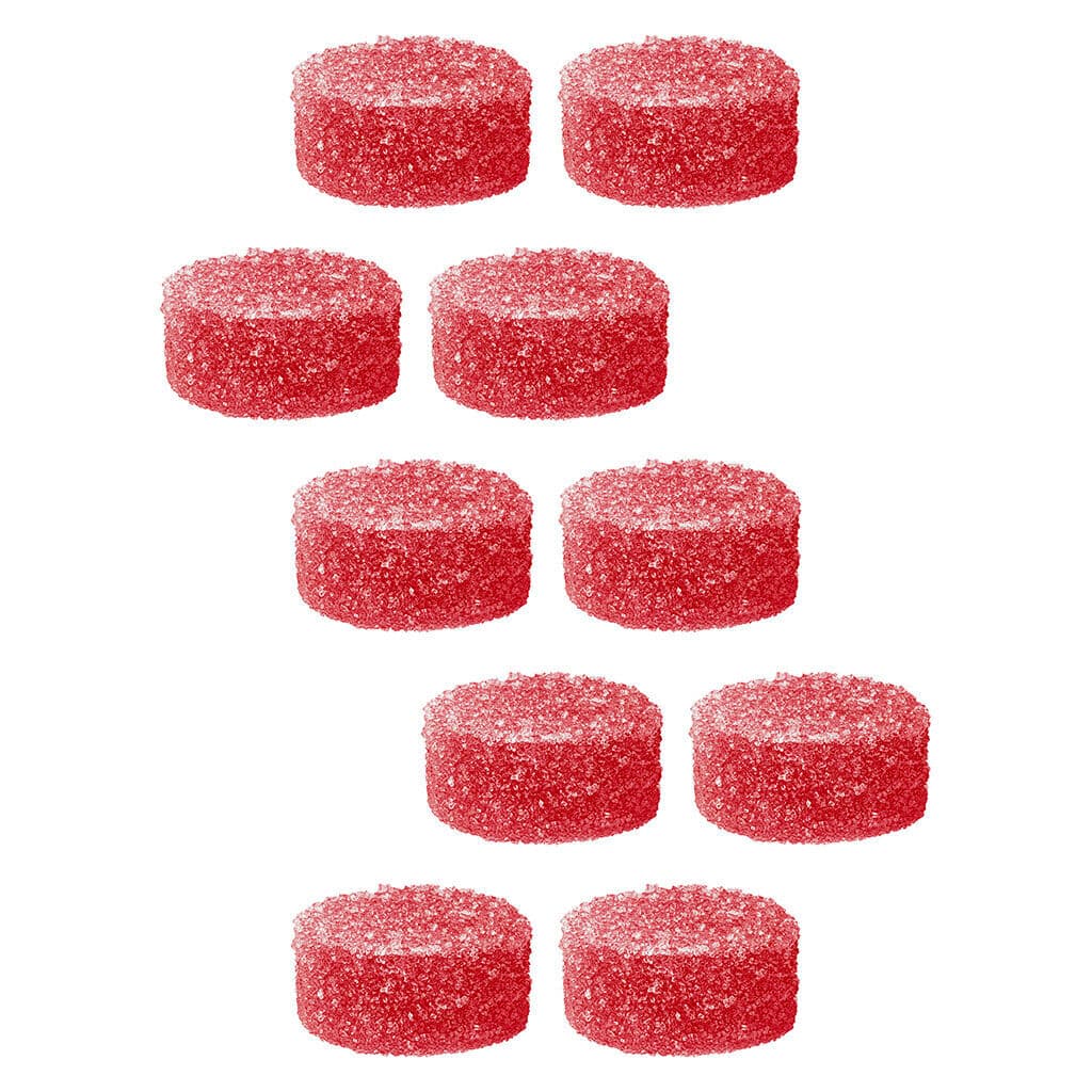 Edison Sonics - Red Razz Chiller Multi-pack 50 THC:CBD Gummies - Indica - 5x1 Pack