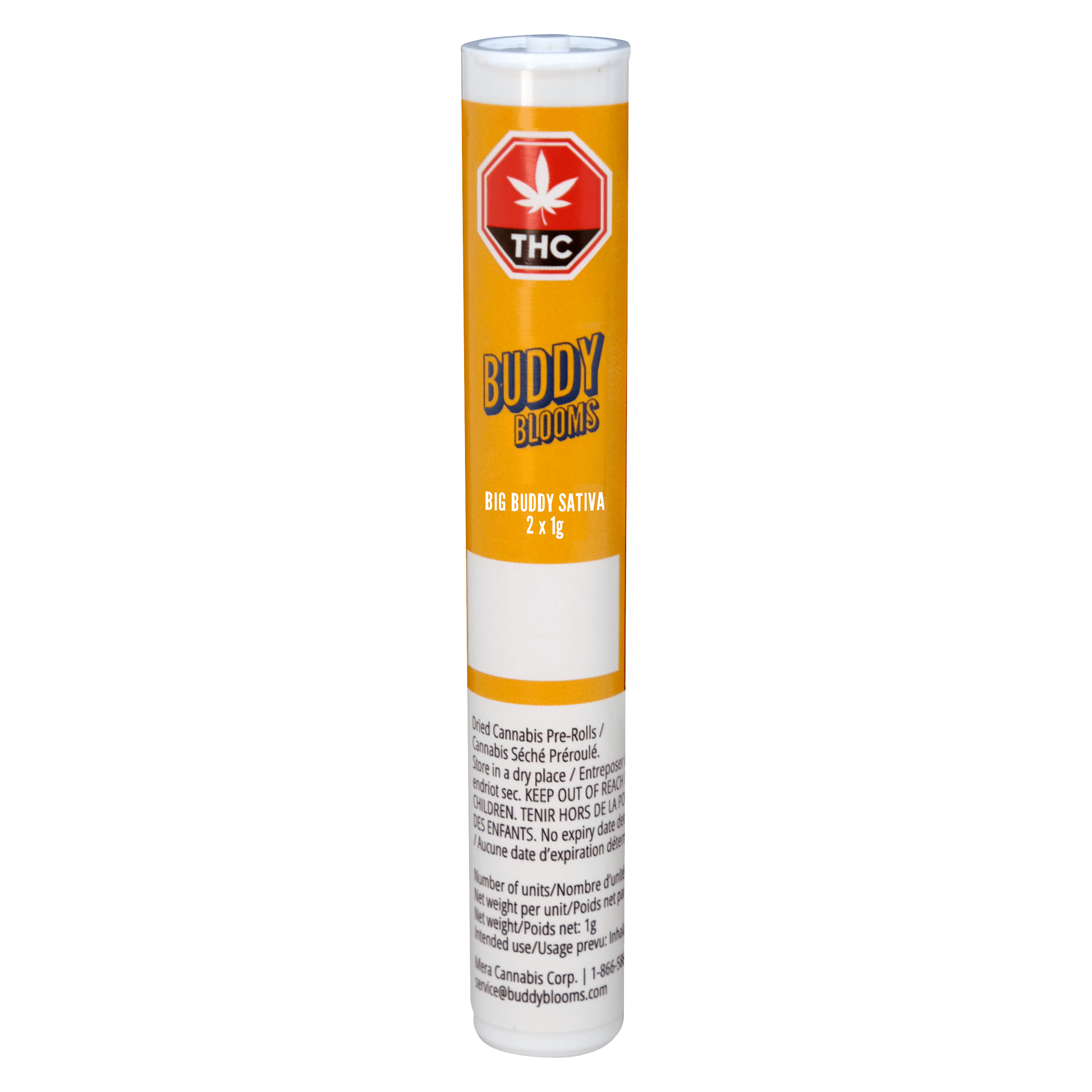 Buddy Blooms - 2 x Big Buddy Sativa Pre-Roll - 2x1g